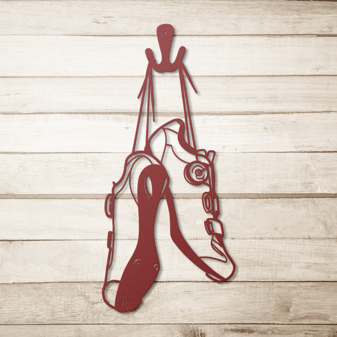 Playful_Cycling_Shoes_Hanging_Metal_Wall_Red_Simple_Wood_BKGD_Mockup.png