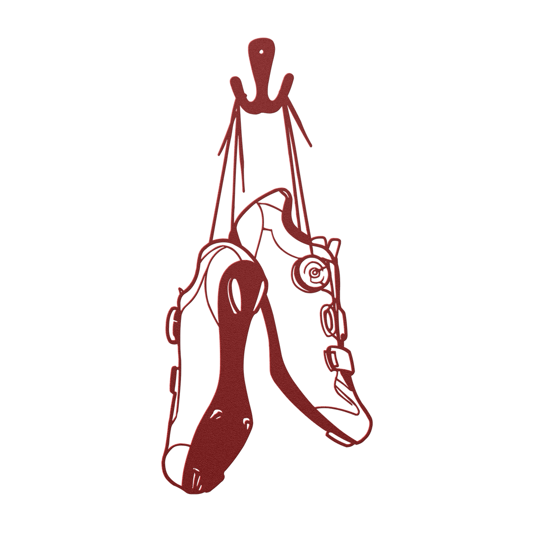 Playful_Cycling_Shoes_Hanging_Metal_Wall_Red_Transparent_Mockup.png